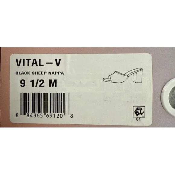 Lisa Vicky Womens Sandals Vital Black Nappa Open Toe Block Heel 9.5 - Picture 2 of 11